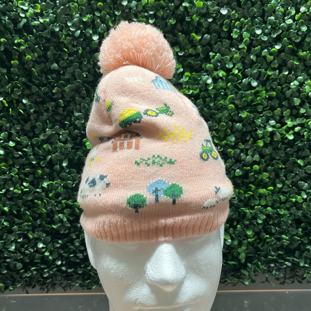 John Deere Pink Knit Beanie